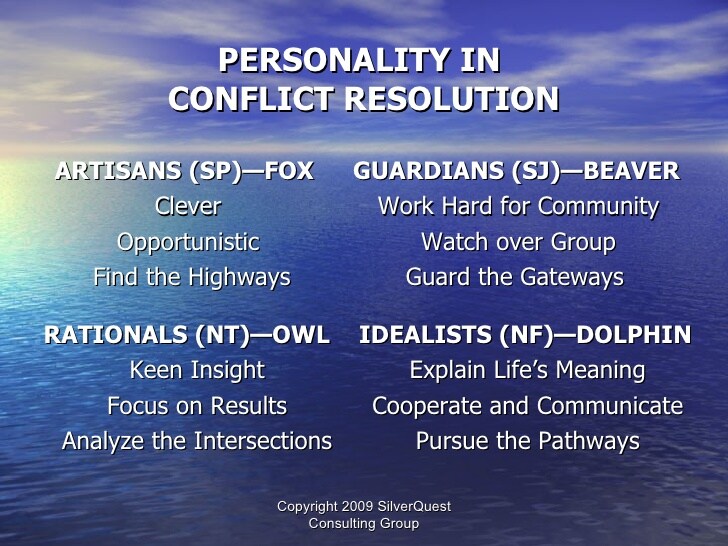 conflict resolution personality types